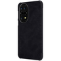 Калъф за мобилен телефон, съвместим, Huawei P50 Nillkin qin case стоящ, кожен ефект (капка, странично отваряне, джоб за карта) черен, опаковка на производителя