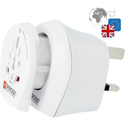 Skross 1.500231-E adaptér napájecí zástrčky univerzální typ D (UK) bílá