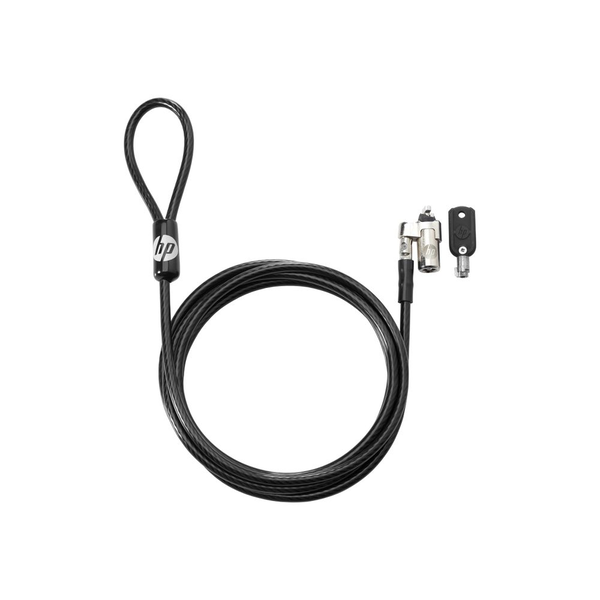 HP Keyed Cable Lock 10 mm Kabelschloss Schwarz 1,83 m
