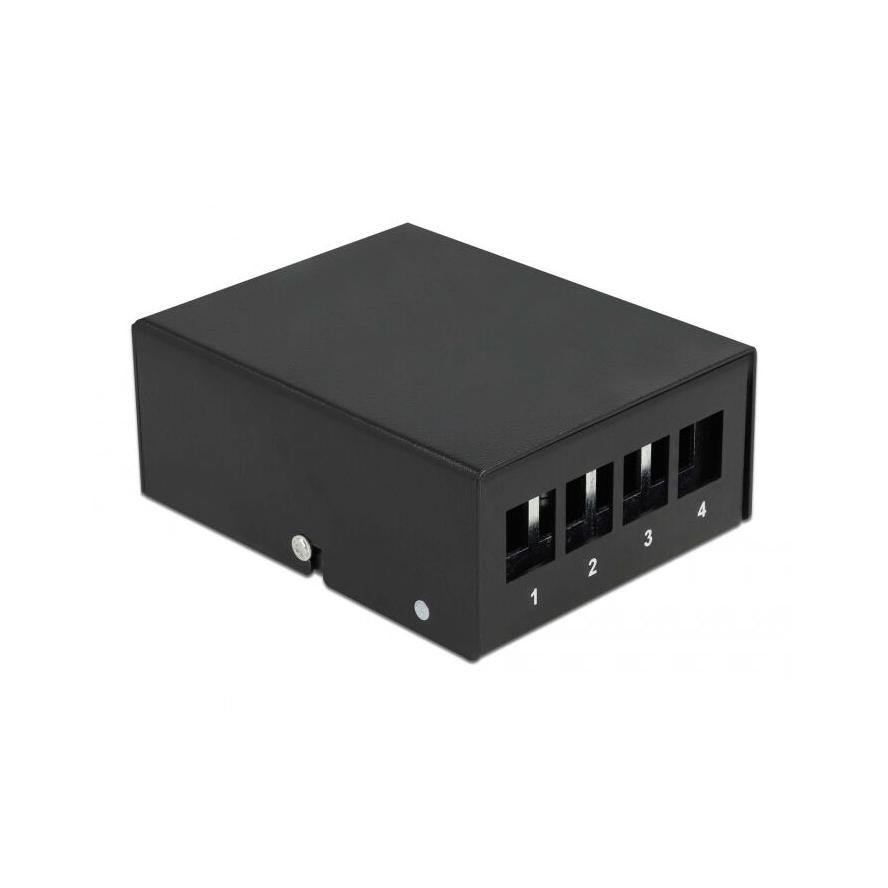 Delock 43409 4 portos fekete Keystone próbapanel (43409)