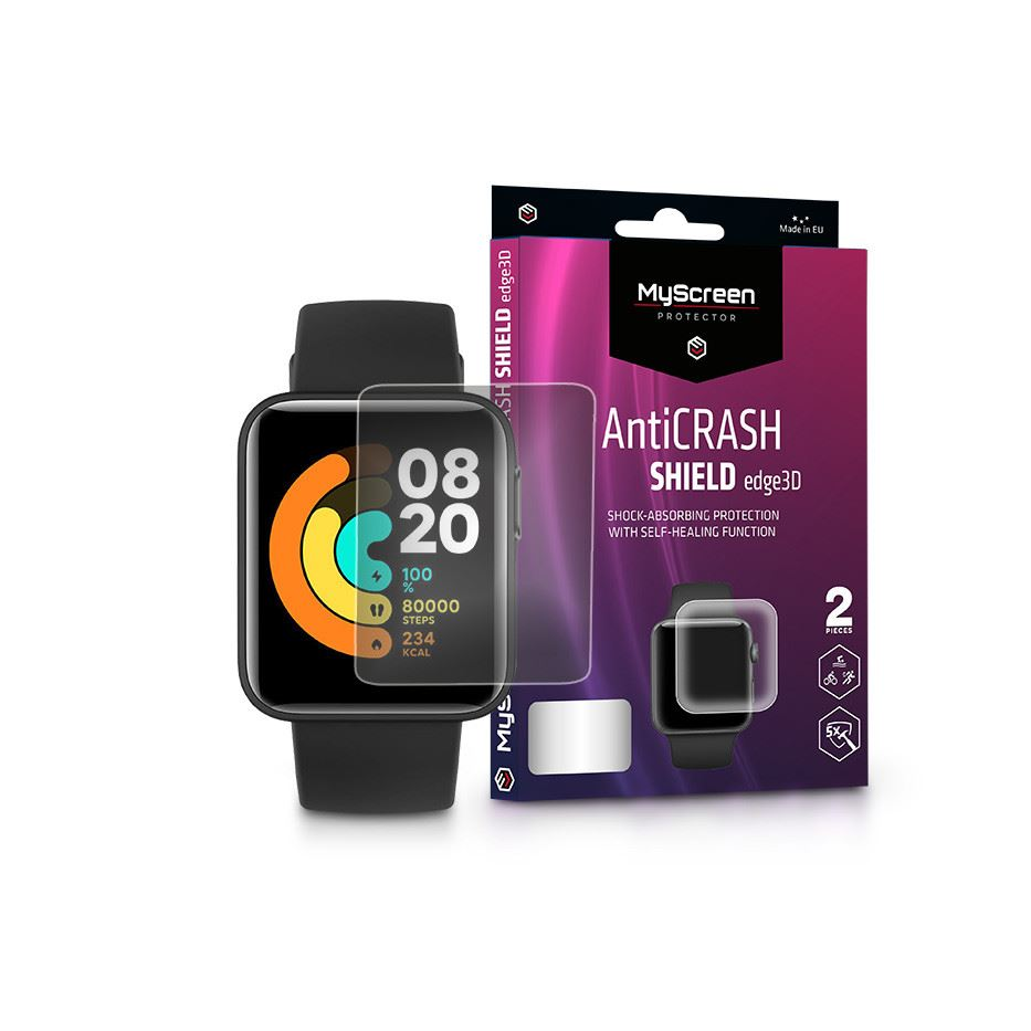 MyScreen Protector AntiCrash Shield Edge3D Xiaomi Mi Watch Lite ütésálló képernyővédő fólia 2db/csomag (LA-1921) (LA-1921)