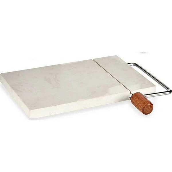 Tabla De Cortar Madera De Acacia Blanco Mármol (15 X 1,5 X 22 Cm)