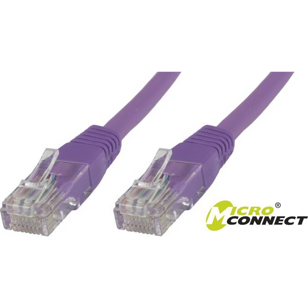  MicroConnect Patchcord U/ UTP CAT6 0,25 M Purpurowy PVC (B-UTP60025P)