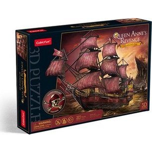 CUBICFUN 3D puzzle játék 391 darabos Anna Királynő bosszúja hajó