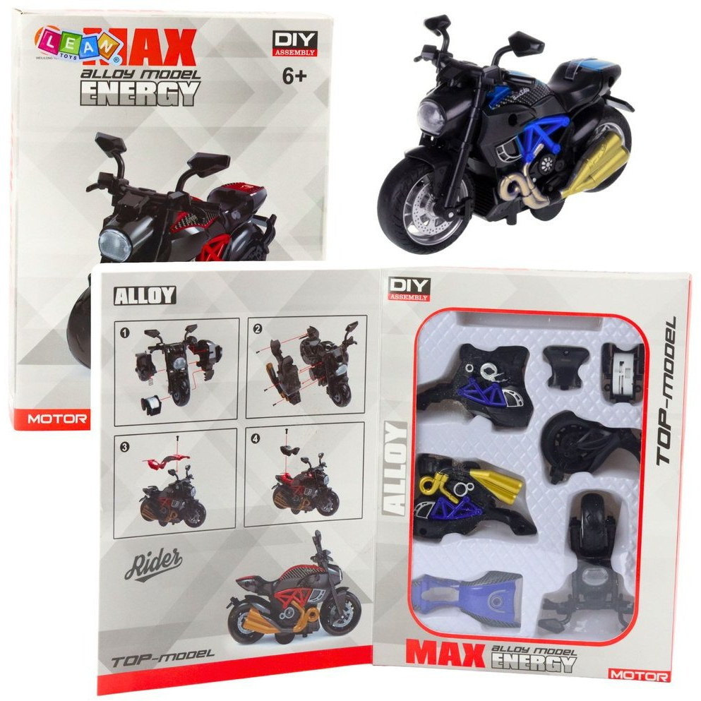 Lean Toys Motorkerékpár Összeszereléshez Twisting Metal 1:14 Diy Blue