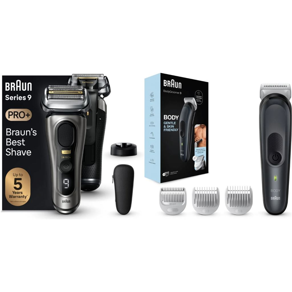 Braun Series 9 Pro+ borotva + Braun 3 BG3350 testszőrtelenítő (BRAhst30sp) (BRAhst30sp)