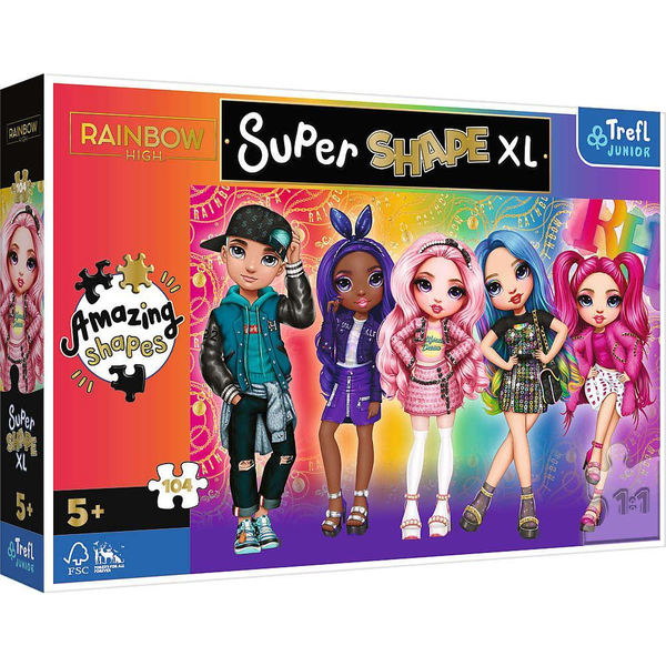 Trefl 50015 puzzel Contourpuzzel 104 stuk(s) Stripfiguren