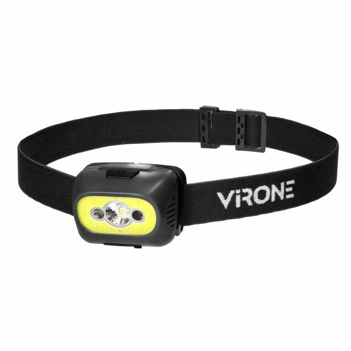 COB LED-es Fejlámpa Mozgásérzékelővel, Újratölthető, Fekete Színben (LT-13/B)