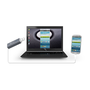 j5create Android Mirror USB кабел 1,2 м USB 2.0 Micro-USB B USB A Алуминий, Бяла