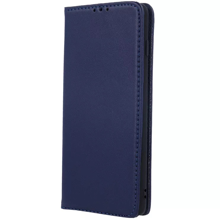 Samsung Galaxy A15 4G / A15 5G SM-A155F / A156B, Oldalra nyíló tok, valódi bőrtok, stand, Smart Pro, sötétkék (5907457724082)