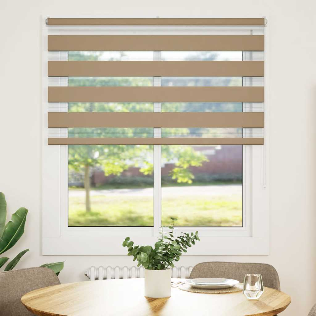 zebrafüggönnyel homokbarna szövetszélesség 130,9 cm poliészter (4014554)