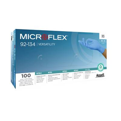 Ansell MICROFLEX  100 db Nitril Eldobható kesztyű Méret (kesztyű): 8 EN 455, EN 420-2003, EN 374-5, EN 374-1, EN 21420:2020, EN 374-2, EN 374-4, EN (92134080)