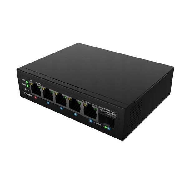 Switch Lanberg ILFE-4P-1GE-1S-90