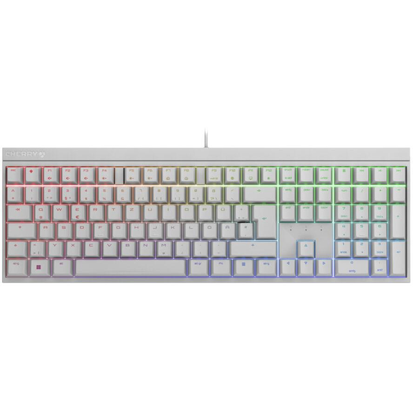 CHERRY MX 2.0S RGB tastatur Spil USB QWERTZ Tysk Hvid