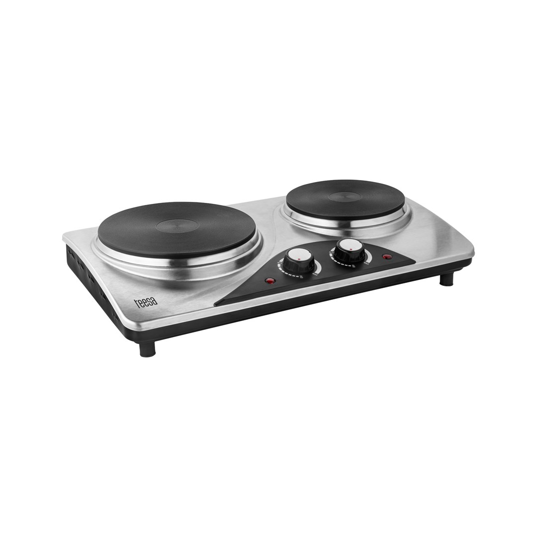 Teesa TSA0203 Hordozható 2 zónás főzőlap 2500W - Acél (TSA0203)