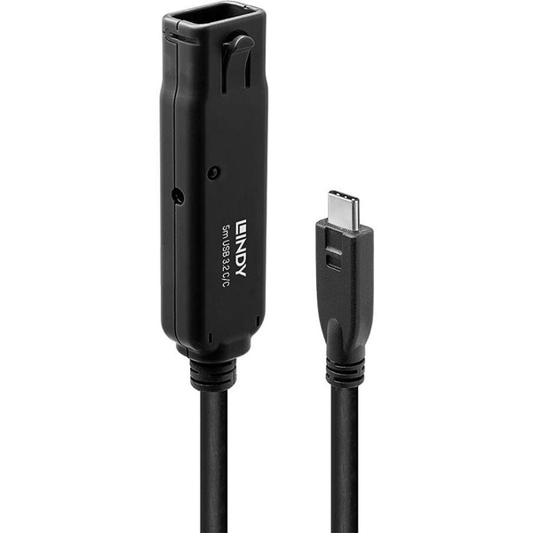 Lindy 43405 USB-kabel USB 3.2 Gen 2 (3.1 Gen 2) 5 m USB C Sort