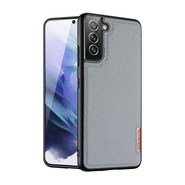 DUX DUCIS FINO szilikon telefonvédő (műanyag belső, közepesen ütésálló, rács minta) SZÜRKE [Samsung Galaxy S22 Plus 5G (SM-S906)] (5996591119014)