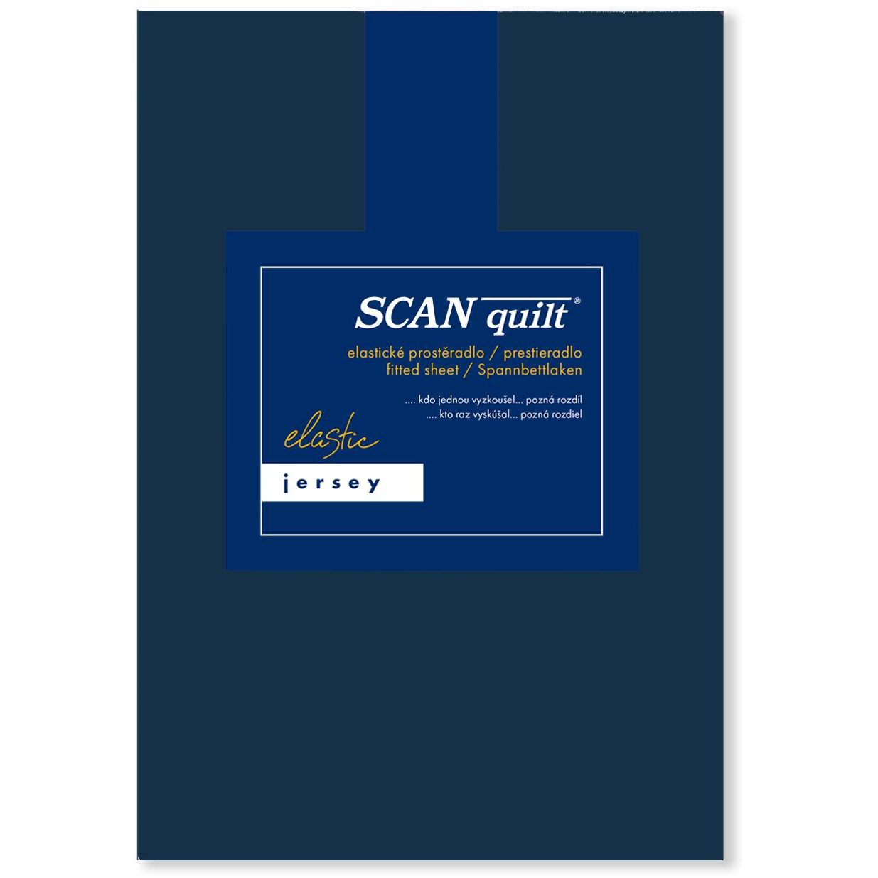 SCANquilt JERSEY ELASTIC LYCRA lepedő, sötétkék, 90×200 cm (28886)
