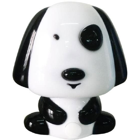 ACA Lighting LED konnektoros gyereklámpa, kutyus, kapcsolós, 0,4 W/ 230 V/6000 K, fekete (82204LEDBK)