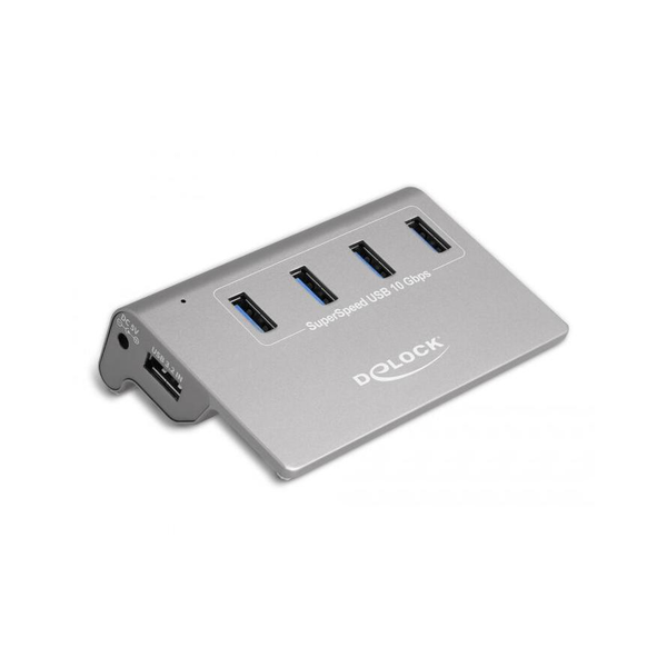 Delock USB 3.2 Gen 2 Hub 4 A-típusú USB porttal