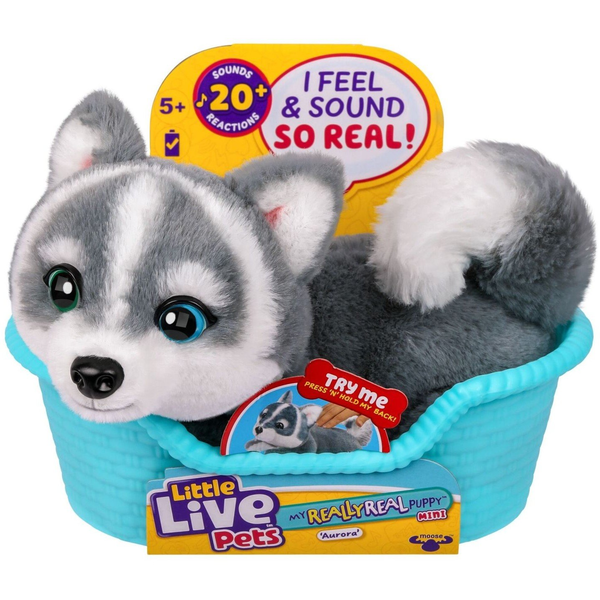 Moose Toys Little Live Pets My Really Real Puppy Mini's - Aurora Husky