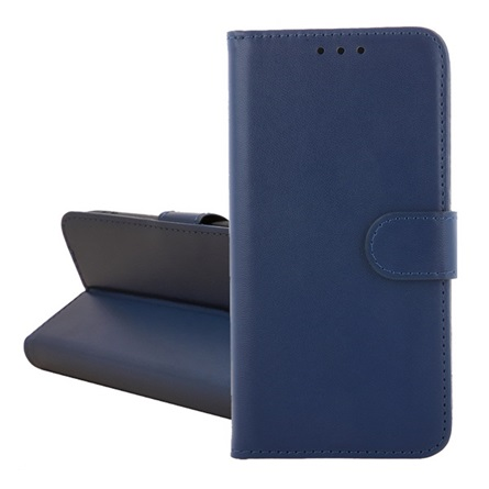 Tok álló, bőr hatású (FLIP, oldalra nyíló, kártyazseb, asztali tartó) SÖTÉTKÉK Apple iPhone 17 Pro "Gigapack csomagolás" (GP-173764)