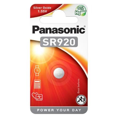 Батерия Panasonic Silver Oxide SR920 / AG6, 1 брой