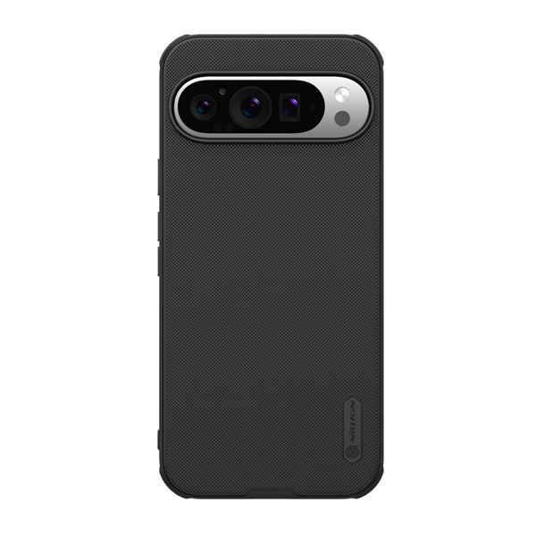 Nillkin SUPER FROSTED PRO műanyag telefonvédő (ütésállóság, gumírozott, érdes felület) FEKETE Google Pixel 9 Pro / Pixel 9 (GP-174955)