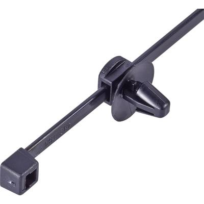 Kábelkötegelő benyomós rögzítővel 200 x 4,6 mm, fekete, 1 db, HellermannTyton 150-37792 T50RSFT6,5 16-3-MC5 (150-37792)
