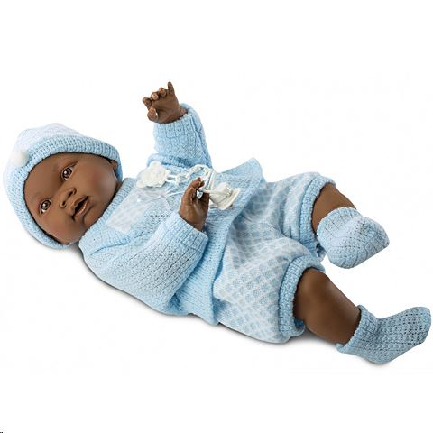 Llorens Csecsemő baba kék ruhában 45cm-es (45025)