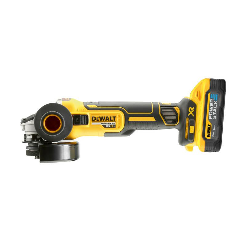 DeWalt DCG405H2T-QW akkus sarokcsiszoló 18 V | 125 mm | 9000 RPM | Szénkefementes (DCG405H2T-QW)