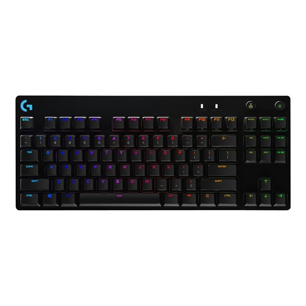 Клавиатура Gaming Logitech G Pro, Механична, RGB подсветка, GX blue switch, Черна