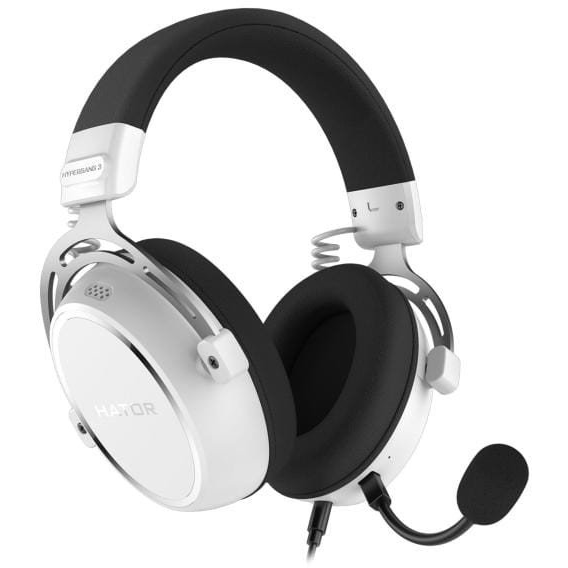 HATOR HYPERGANG 3 Hi-Res Auricolare Cablato A Padiglione Gaming USB Type-C / USB Type-A Bianco