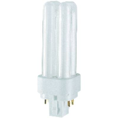 Kompakt fénycső, energiatakarékos fényforrás, 13 W, melegfehér, cső forma, Osram DULUX D/E PLUS G24-q-1 4 Pin