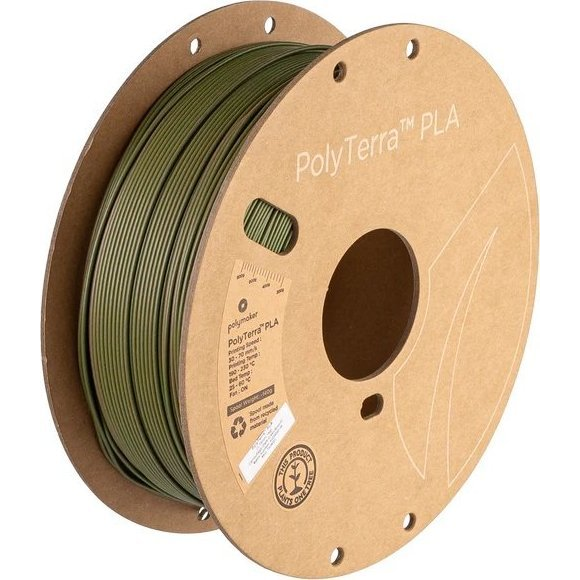 Polymaker PA04025 Dual 3D nyomtatószál PLA műanyag alacsonyabb műanyag tartalom, Matt, Többszínű 1.75 mm 1000 g Terepszínű, Sötétzöld, Barna 