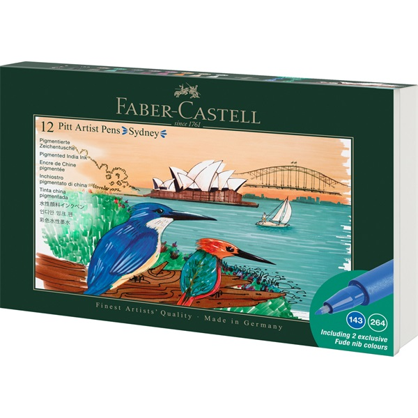 FABER-CASTELL Tuschest. Pitt Artist Pen Set Sydney