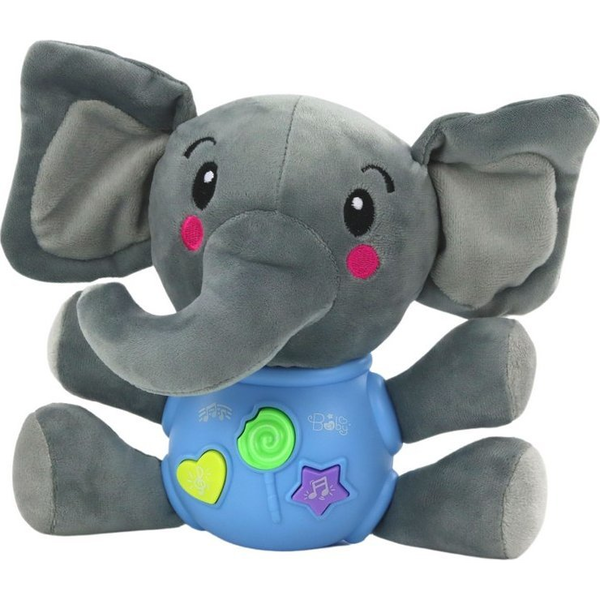 Plüss Elephant Interaktív Plüssjáték - Kék, 19 cm