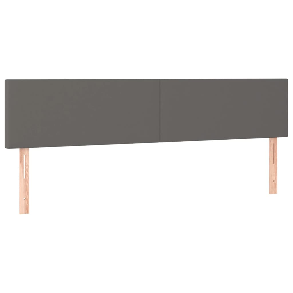 2 db szürke műbőr fejtámla 80 x 5 x 78/88 cm (345816)