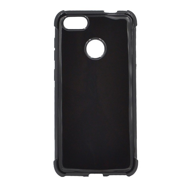 Szilikon telefonvédő (közepesen ütésálló, légpárnás sarok, fényes) FEKETE [Huawei P9 Lite Mini] (5996457779024)