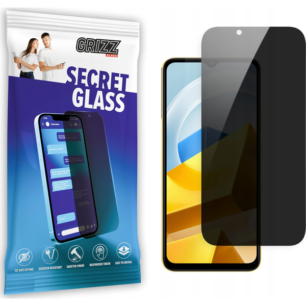  GrizzGlass Szkło prywatyzujące GrizzGlass SecretGlass Xiaomi Poco M5