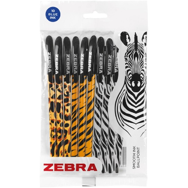 Zebra Animal Doodlerz 10 db-os vegyes mintájú eldobható golyóstoll (02617)