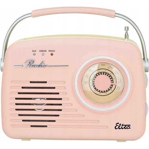 Radio Eltra Radio LUIZA RETRO SP-11 MP3 USB SD Różowe
