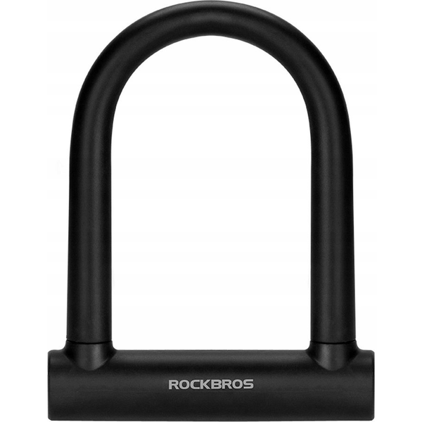  RockBros Zapięcie rowerowe U-Lock wzmacniany zamek na klucz - czarne ROCKBROS