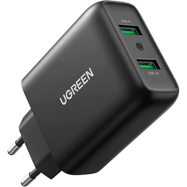 Ugreen 10216 nabíjačka na PDA a mobilné telefóny Univerzálne Čierna AC Rýchle nabíjanie Vnútorný