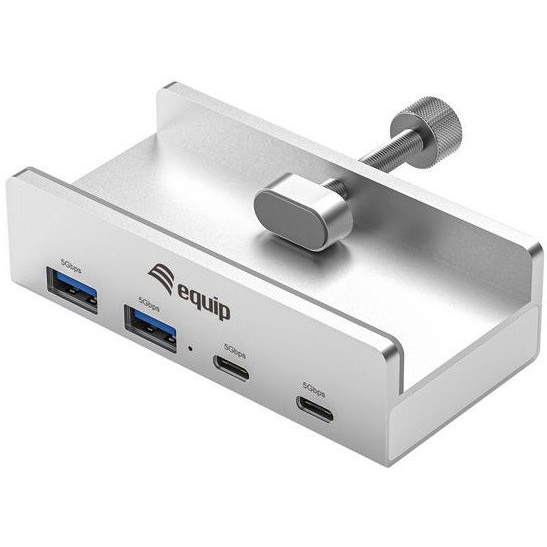 Equip 128967 κατανεμητής διεπαφών USB 3.2 Gen 1 (3.1 Gen 1) Type-A 5000 Mbit/s Αλουμίνιο (Αργύλιο)