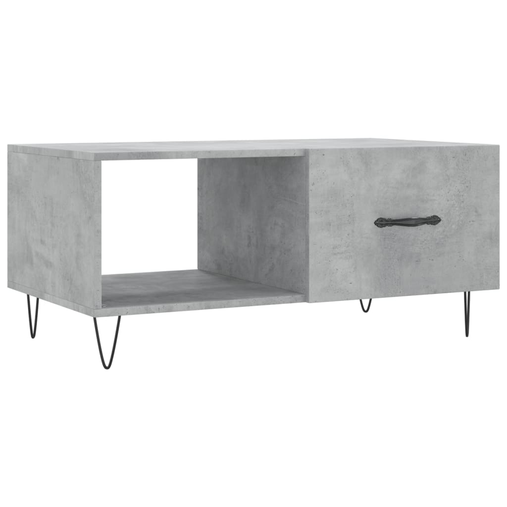 betonszürke szerelt fa dohányzóasztal 90 x 50 x 40 cm (829208)