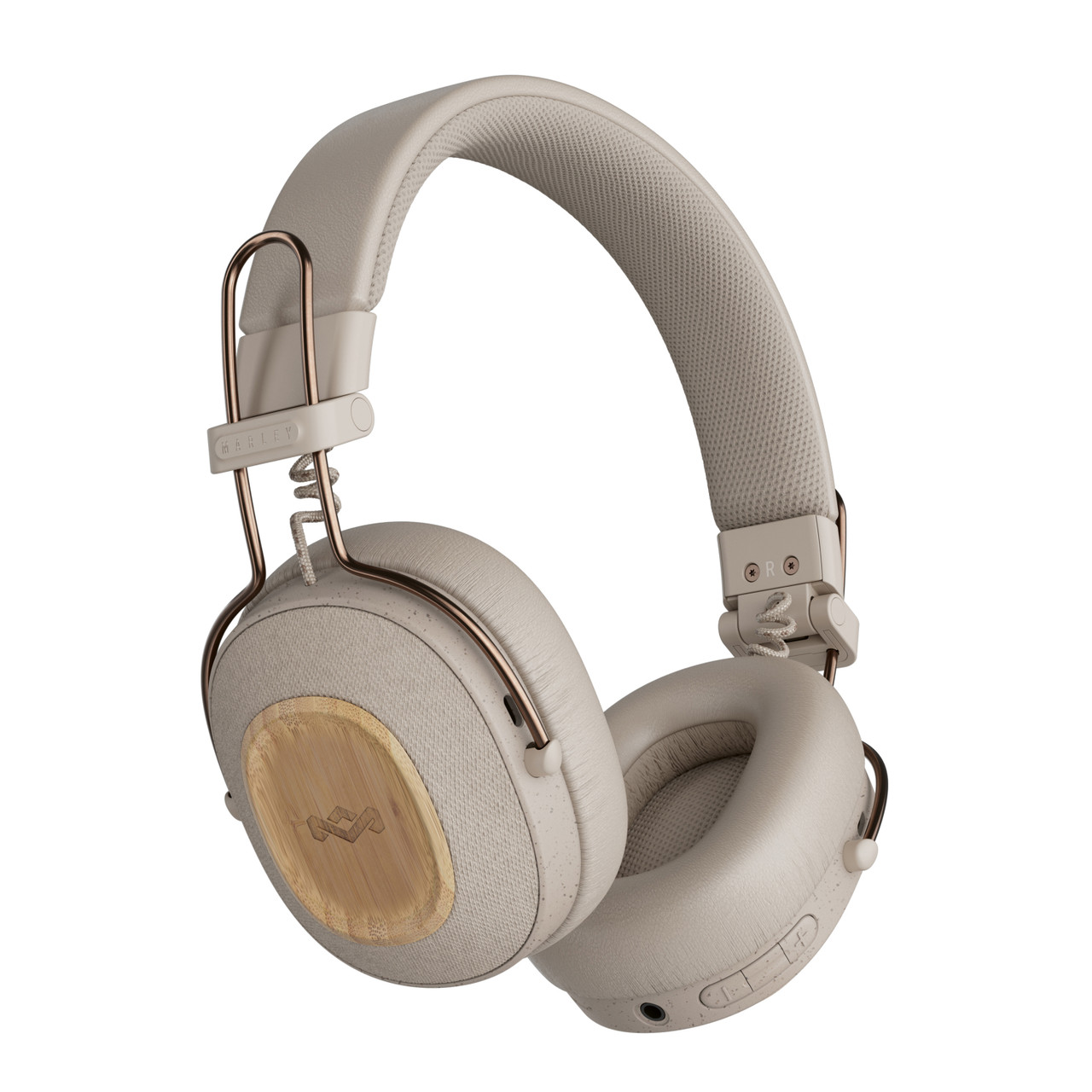 Marley Positive Vibration Riddim Wireless Fejhallgató Headset - Krém (EM-JH135-CE)