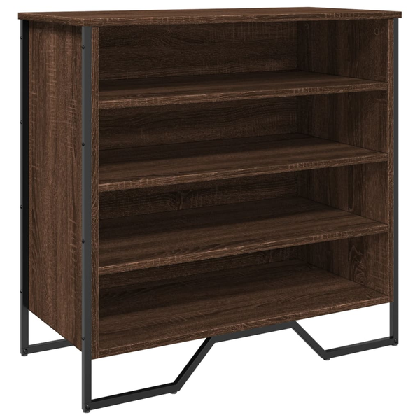 barna tölgy színű szerelt fa cipősszekrény 80 x 38 x 78 cm