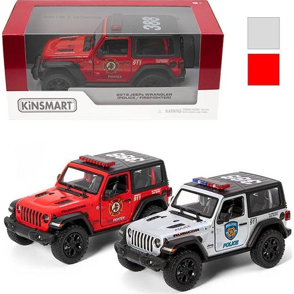Jeep wrangler policja straż 1:34