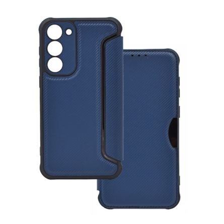 Gigapack Samsung Galaxy A14 4G karbon mintás fliptok sötétkék (GP-136150) (GP-136150)